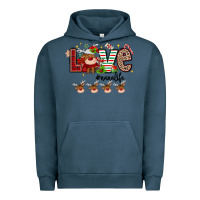 Pigment Midnight Navy love christmas Urban Hoodie - MaliasSmallBusiness