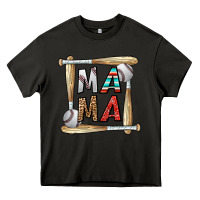 Asphalt baseball mama Heavy Core Tee - CowhideDigitalArt