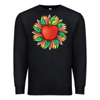 Black teacher apple and sunflower with leopard and tooled leather Premium Sweatshirt - Artiststas