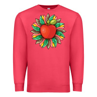 Cardinal teacher apple and sunflower with leopard and tooled leather Premium Sweatshirt - Artiststas