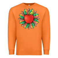 Carrot teacher apple and sunflower with leopard and tooled leather Premium Sweatshirt - Artiststas