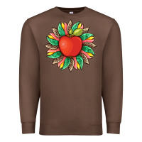 Chestnut teacher apple and sunflower with leopard and tooled leather Premium Sweatshirt - Artiststas