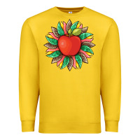 Lemon teacher apple and sunflower with leopard and tooled leather Premium Sweatshirt - Artiststas