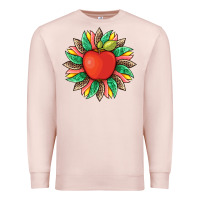 Pale Pink teacher apple and sunflower with leopard and tooled leather Premium Sweatshirt - Artiststas