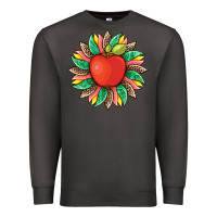 Smoke teacher apple and sunflower with leopard and tooled leather Premium Sweatshirt - Artiststas