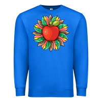 True Royal teacher apple and sunflower with leopard and tooled leather Premium Sweatshirt - Artiststas