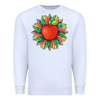 White teacher apple and sunflower with leopard and tooled leather Premium Sweatshirt - Artiststas
