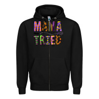 Black Mama Tried Zipper Hoodie - CowhideDigitalArt
