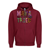 Burgundy Mama Tried Zipper Hoodie - CowhideDigitalArt