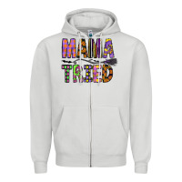 Dove Grey Mama Tried Zipper Hoodie - CowhideDigitalArt