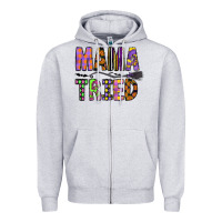 Heather Grey Mama Tried Zipper Hoodie - CowhideDigitalArt
