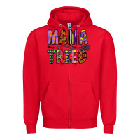 Red Mama Tried Zipper Hoodie - CowhideDigitalArt