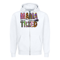 White Mama Tried Zipper Hoodie - CowhideDigitalArt