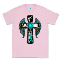 Bubblegum Pink cross faith gemstone wings Classic Tee - RanaPortraitStore