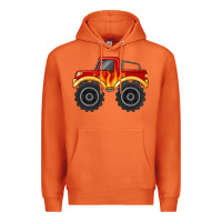 Carrot monster truck with flames Premium Hoodie - MaliasSmallBusiness