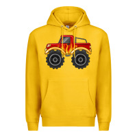 Lemon monster truck with flames Premium Hoodie - MaliasSmallBusiness