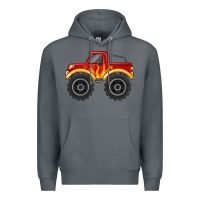 Rock monster truck with flames Premium Hoodie - MaliasSmallBusiness