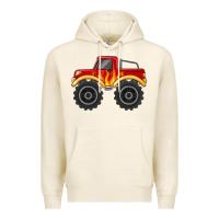 Tofu monster truck with flames Premium Hoodie - MaliasSmallBusiness
