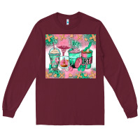 Burgundy respiratory therapist coffee cups Long Sleeve Tee - Zillion Design Studio