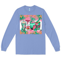 Colony Blue respiratory therapist coffee cups Long Sleeve Tee - Zillion Design Studio