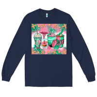 Navy respiratory therapist coffee cups Long Sleeve Tee - Zillion Design Studio