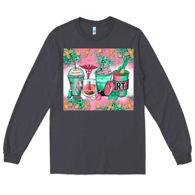 Respiratory Therapist Coffee Cups Long Sleeve Tee by Zillion Design Studio | Teevron