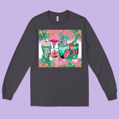 Respiratory Therapist Coffee Cups Long Sleeve Tee Designed By Zillion Design Studio