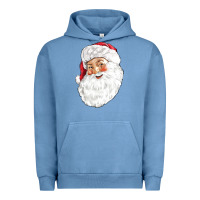 Pigment Pebble Blue Santa Urban Hoodie - NancyCooperArtShop
