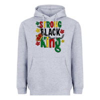 Heather Grey strong black king Heavyweight Hoodie - Artiststas