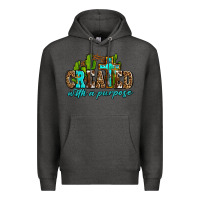Charcoal Heather created with a purpose Premium Hoodie - AdoDesignShop