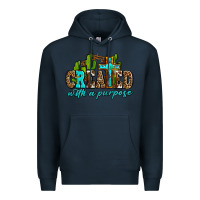 Navy created with a purpose Premium Hoodie - AdoDesignShop