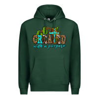 Sports Green created with a purpose Premium Hoodie - AdoDesignShop