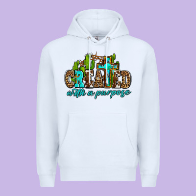 Created With A Purpose Premium Hoodie Designed By Adodesignshop