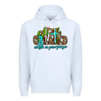 White created with a purpose Premium Hoodie - AdoDesignShop