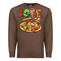 Chestnut love pizza Premium Sweatshirt - AdoDesignShop