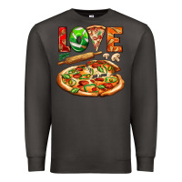 Smoke love pizza Premium Sweatshirt - AdoDesignShop