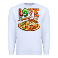White love pizza Premium Sweatshirt - AdoDesignShop