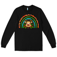 Black reindeer rainbow christmas Long Sleeve Tee - RanaPortraitStore