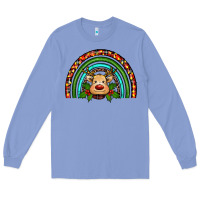 Colony Blue reindeer rainbow christmas Long Sleeve Tee - RanaPortraitStore