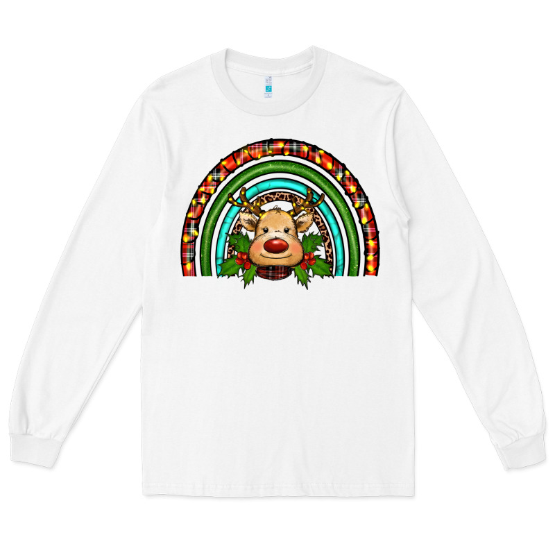 Reindeer Rainbow Christmas Long Sleeve Tee by RanaPortraitStore | Teevron
