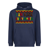 Navy i am black every month Heavyweight Hoodie - Artiststas