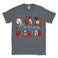 Charcoal Heather busy raising ballers baseball Classic Tee - Zillion Design Studio
