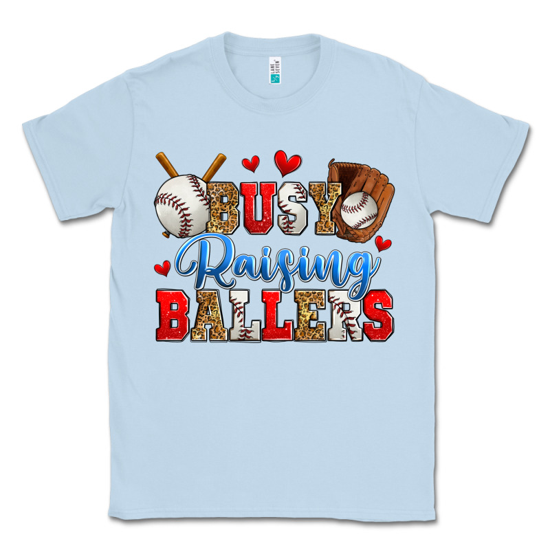 Busy Raising Ballers Baseball Classic Tee by Zillion Design Studio | Teevron