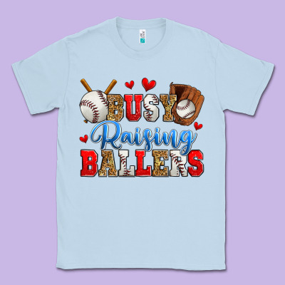Busy Raising Ballers Baseball Classic Tee Designed By Zillion Design Studio