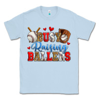 Dusty Blue busy raising ballers baseball Classic Tee - Zillion Design Studio