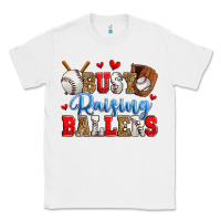 White busy raising ballers baseball Classic Tee - Zillion Design Studio