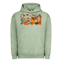 Pigment Oil Green give thanks coffee cups Urban Hoodie - MaliasSmallBusiness