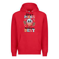 Red bit of a mess but doing my best Premium Hoodie - MaliasSmallBusiness