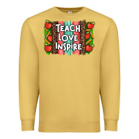Antique Gold teach love inspire brushstroke with  and pen leopard Premium Sweatshirt - Artiststas