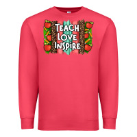 Cardinal teach love inspire brushstroke with  and pen leopard Premium Sweatshirt - Artiststas